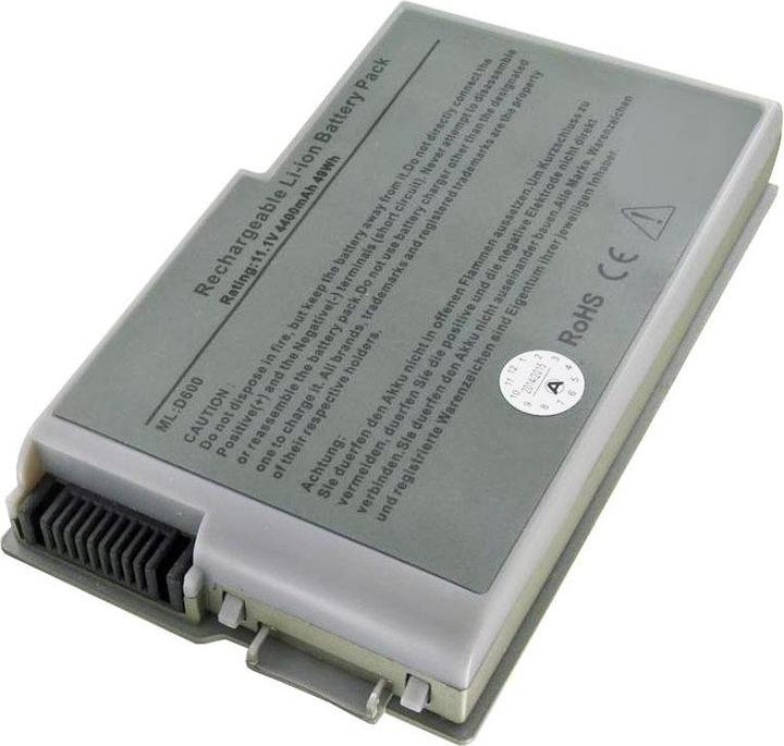 Actual product image Dell Battery Inspiron 500M, 600M, Latitude D500 (6 Cells, 4800 mAh)