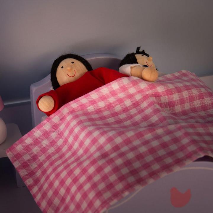 Produktbild Bigjigs Tidlo Puppenhausmöbel aus Holz, Schlafzimmer, 6-teilig.