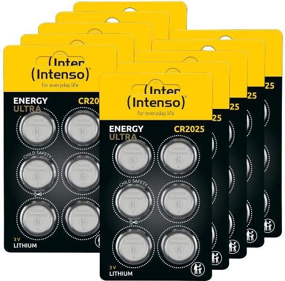 Produktbild Intenso Lithium-Knopfzellen-Set CR2025, 60er-Set (60 Stk., CR2025)