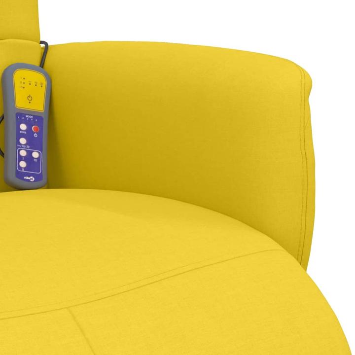 Immagine prodotto VidaXL Sedia da massaggio con poggiapiedi Tessuto giallo chiaro, colore
