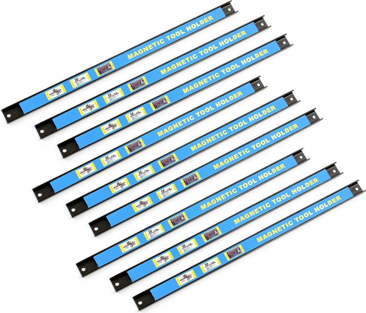 Produktbild Wiltec Magnetleiste 9er Set 46cm Werkzeughalter Werkstatt Schiene Wandhalterung