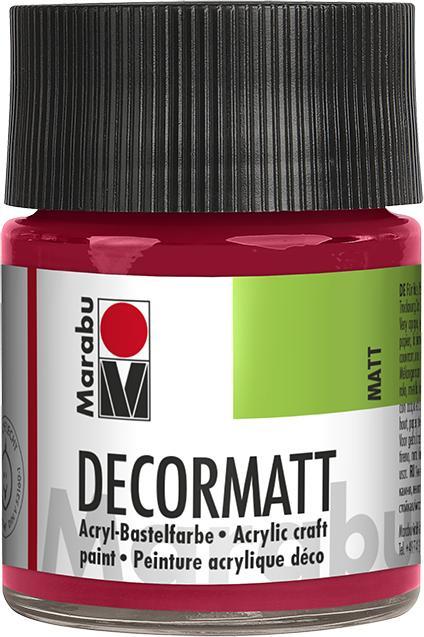 Actual product image Marabu Decormatt acrylic bordeaux (Bordeaux red, 50 ml)