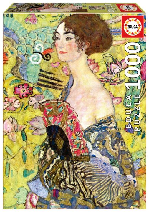 Productafbeelding Educa 19932 Πάζλ 1000Τεμ. Dame met waaier, Gustav Klimt (1000 onderdelen)