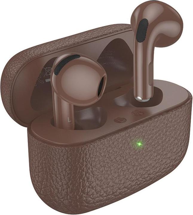 Image du produit Hoco Wireless headphones wireless earphones bluetooth TWS EQ15 brown (6 h, Sans fil)
