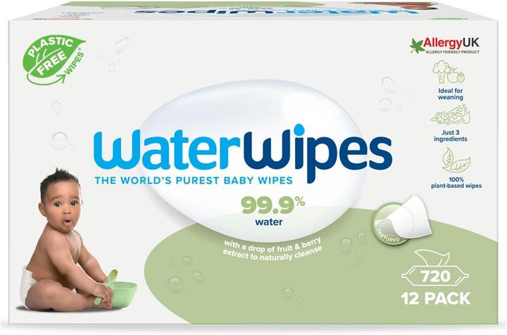 WaterWipes Salviettine biologiche alla saponaria 12X60 pezzi
