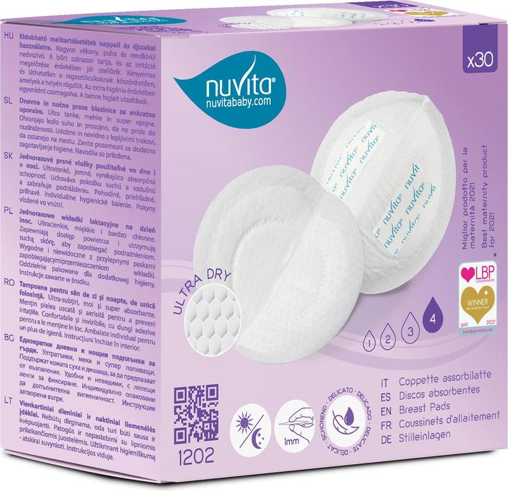 Nuvita Coussinets d'allaitement pour le jour et la nuit (30 x)