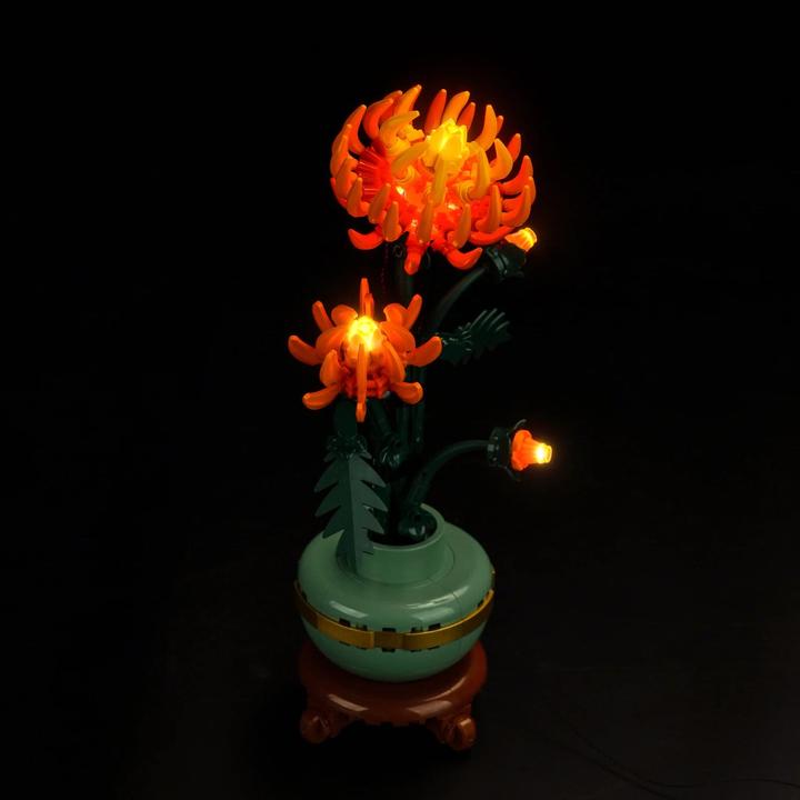 Actual product image BrickBling LED Licht Set für LEGO - Chrysantheme (10368)