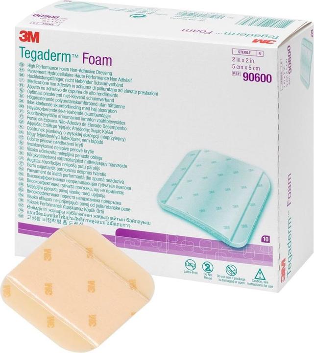 Actual product image 3M Tegaderm High Performance Foam Schaumkompresse 5.1x5.1cm non adhäsiv 10 Stk (Foam)