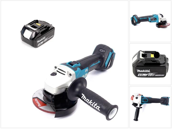 Produktbild Makita DGA 504 M1 Akku Winkelschleifer 18V 125mm Brushless + 1x Akku 4,0Ah - ohne Ladegerät (125 mm)