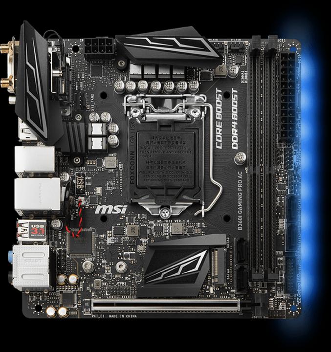 Actual product image MSI B360I Gaming Pro AC (LGA 1151, Intel B360, Mini-ITX)