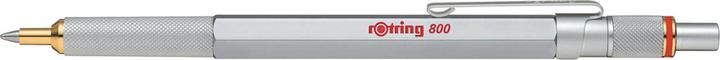 Produktbild Rotring Kugelschreiber 800 Silber, M-Schwarz Geschenkbox (Rot, Silber, 1 x)
