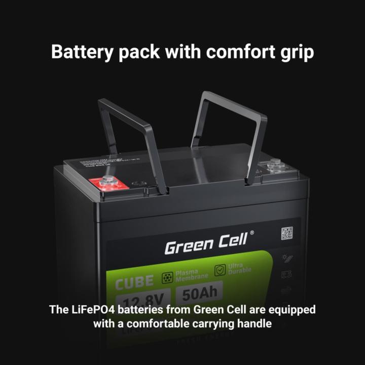 Image du produit GreenCell Batterie LiFePO4 pour camping-cars et bateaux photovoltaïques - 50Ah - 12.8V - 640Wh (12.80 V, 50 Ah)