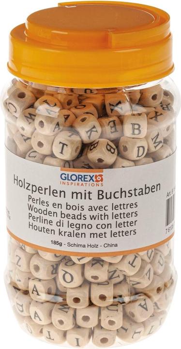 Immagine prodotto Magni GLOREX 6 1640 197 - Perline di legno con lettere in un pratico secchiello di plastica, circa 185 g