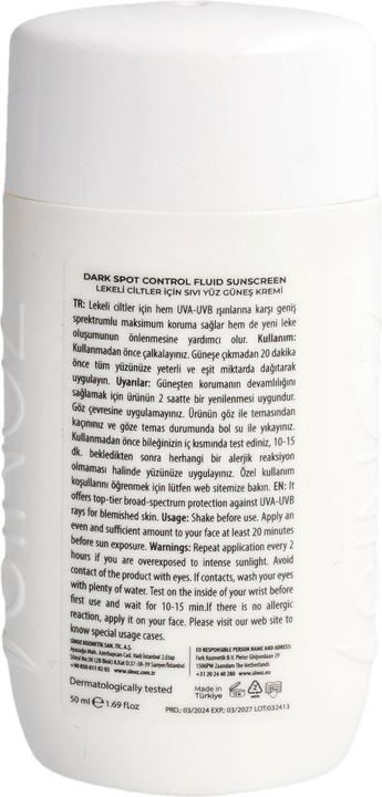 Immagine prodotto Sinoz Dark Spot Control Fluid Sunscreen (Crema solare, SPF 50+, 50 ml)