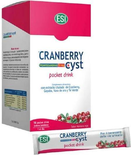 Image du produit ESI Cranberry Cyst Pocket Drink 16 sachets (Gel pour le corps)