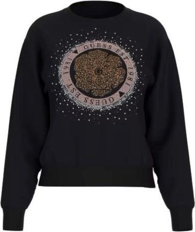Image du produit Guess Damen Sweatshirt Peony Logo Fleece Schwarz (L)