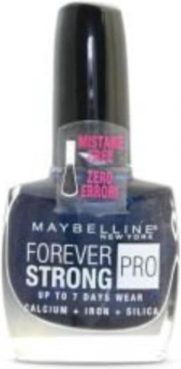 Actual product image Maybelline New York Maybelline Forever Strong Pro Nail Polish 650 Night Blue 10ml (650 Night Blue, Colour paint)