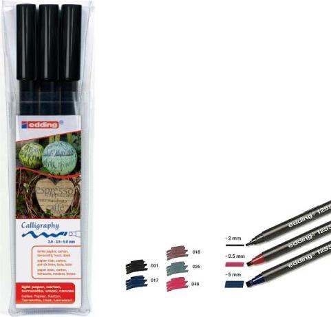 Actual product image Edding 1255 (Black, 5 mm, 3 x)