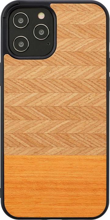 Image du produit Man&Wood coque pour iPhone 12/12 Pro herringbone arancia black (Apple iPhone 12, Realme 12 Pro+)