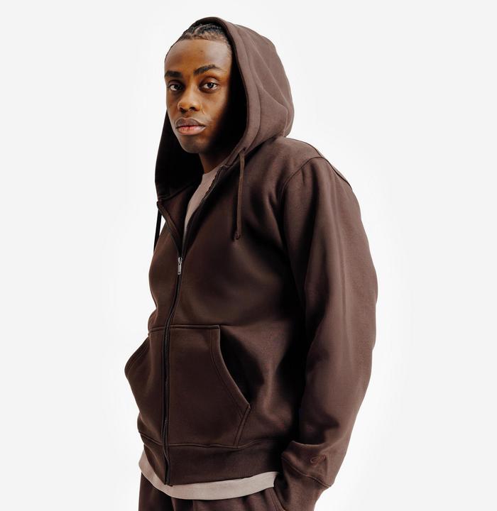 Image du produit Decathlon Sweat zippé mixte, Elementals, marron (S)