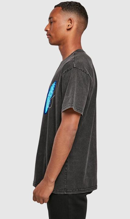 Actual product image Merchcode Butterfly Blue Acid Washed Heavy Oversized Tee - 117169 (M)