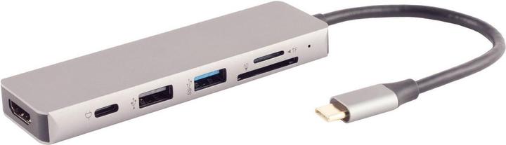 Shiverpeaks ®-BASIC-S--USB-DOCK--USB-C multiport Dockingstation, 6in1, HDMI, PD, Hub, SD (USB-C, 6 Ports)