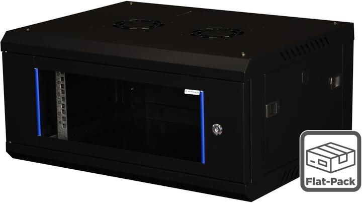 Wirewin 19/ Wandschrank, einteilig, Pro 3nd Generation, Flat-Pack, 600x450mm, schwarz (10.86 RU, 19 inch rack)