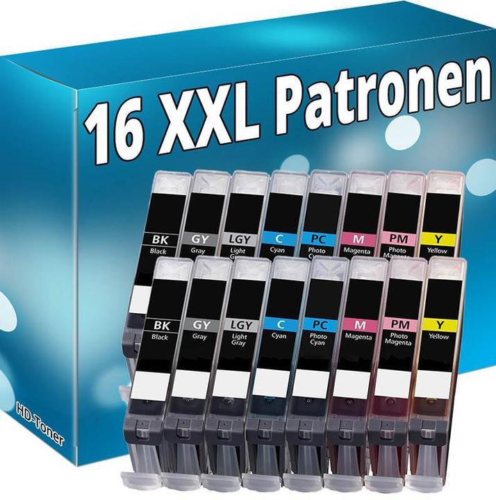 Druckfuxx 16 Drucker Patronen für Canon CLI-65 PIXMA PRO 200 Tintenpatronen Mult