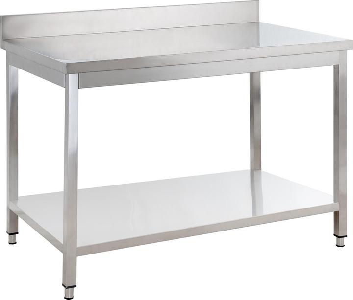 Actual product image Gastro Hero Stainless steel work table Basic with base and backsplash