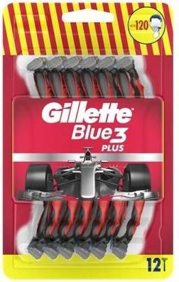 Actual product image Gillette Disposable Razors For Men Blue3 Red - 12 Pieces