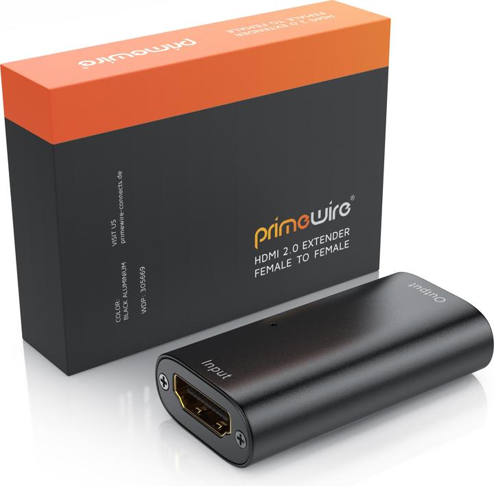 Produktbild Primewire 4K HDMI 2.0b Extender aktiver Verstärker, HDMI 2.0 Repeater Signalverstärker, bis zu 20m Entfernung