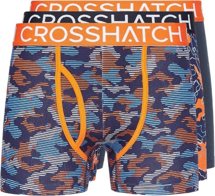 Actual product image Crosshatch Mens Linamo MVE Open Fly Boxer Shorts (Pack of 3) (XL, pack of 3)