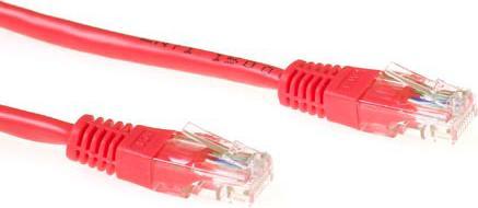 Produktbild Red 0.5 meter U/UTP CAT5E patch cable with RJ45 connectors CAT5E U/UTP RED 0.50M (U/UTP, CAT5e, 0.50 m)