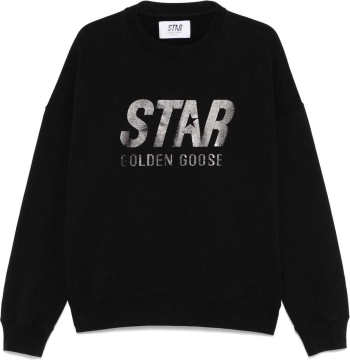 Actual product image Golden Goose cotton crewneck sweatshirt color black (M)