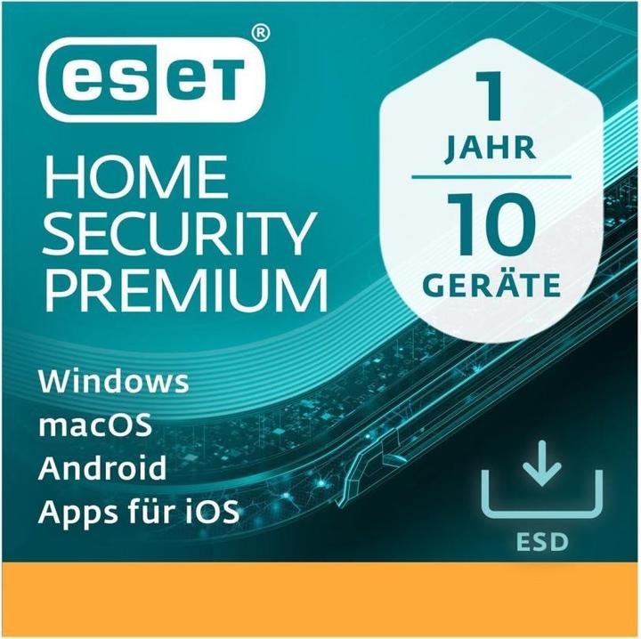 Image du produit ESET HOME Security Premium ESD, version complète, 10 utilisateurs, 1 (10 Dispositifs, 12 mois)