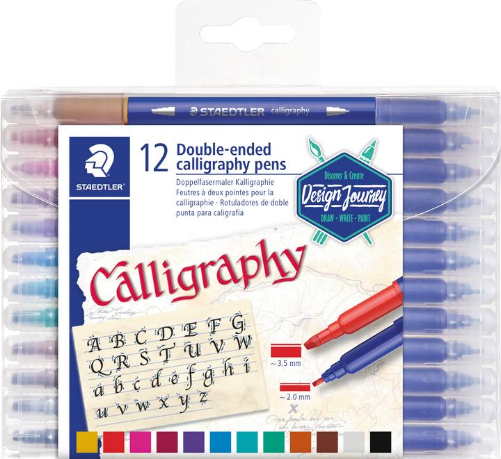 Produktbild Staedtler Kalligraphie Doppelfasermaler (Mehrfarbig, 24 x)