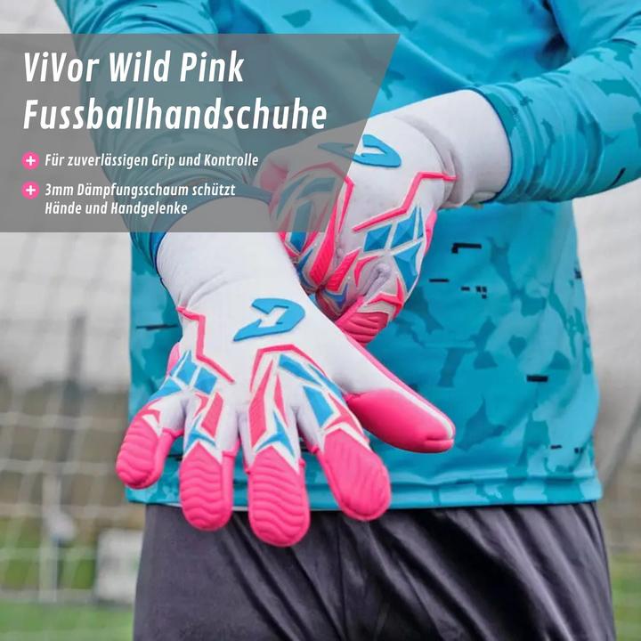 Produktbild Catch & Keep Fussballhandschuhe ViVor Wild Pink Gr. 5 Torwart Goalie Handschuhe (5)