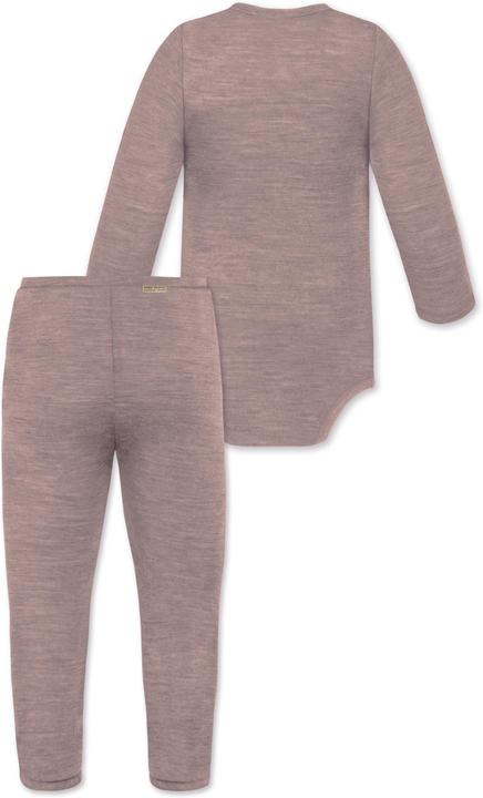 Actual product image Normani Baby merino long-sleeved wrap body "Kaitaia" and baby merino trousers "Silverdale" - 9625 (86)