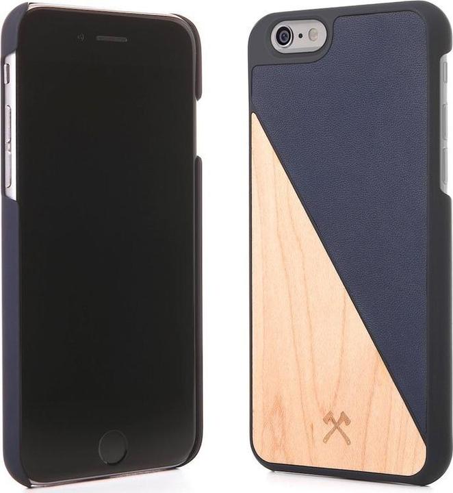 Actual product image Woodcessories EcoSplit iPhone 6(s) Maple/blue eco231 (Apple iPhone 6)