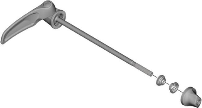 Produktbild Shimano Schnellspanner komplett für FH-T670 173 mm Schwarz