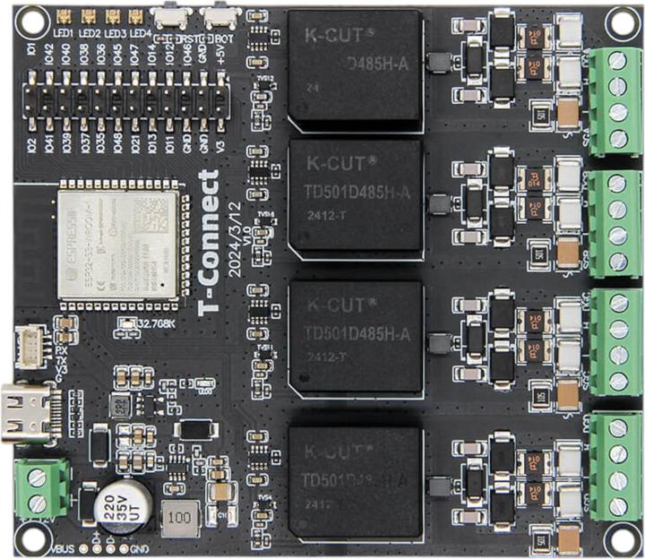 Actual product image Lilygo T-Connect ESP32-S3 with 4x RS485