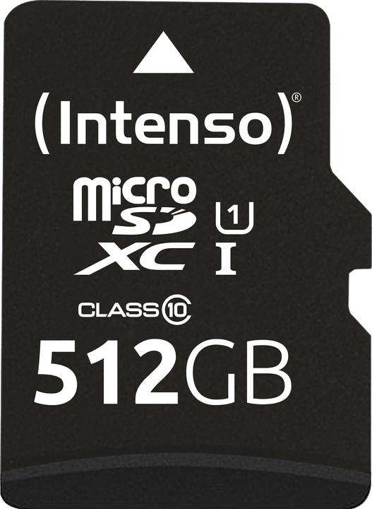 Image du produit Intenso UHS-I Premium (512 Go, microSDXC, U1, UHS-I)