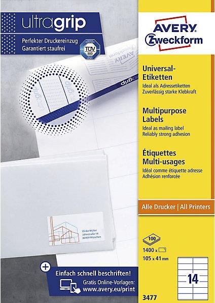 Produktbild kaiserkraft Universaletiketten permanent