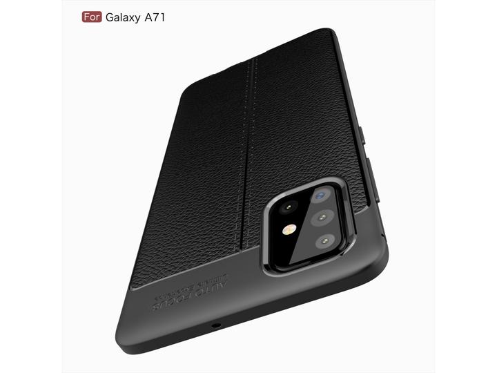 Produktbild Screenguard Samsung Galaxy A71 Hülle Leather Design TPU Cover (Samsung Galaxy A71)