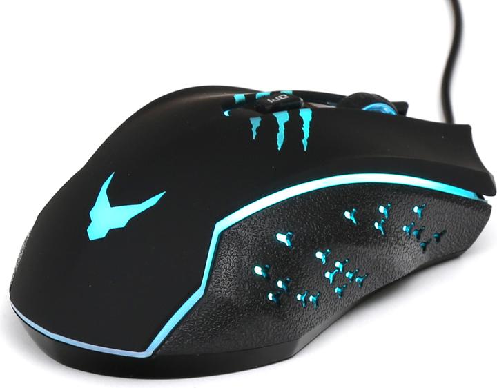 Varr Gaming USB-muis, instelbare DPI (1200, 1800, 2400 of ), 6 knoppen met scrollwiel, LED 9 (Bedraad)
