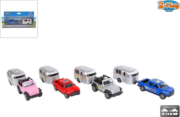 Actual product image Magni Car with caravan 16.5cm assorted