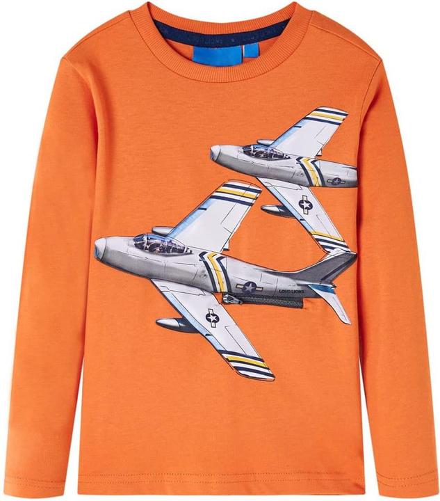 VidaXL Kinder-Langarmshirt Dunkelorange 92,Material: 100 (92)