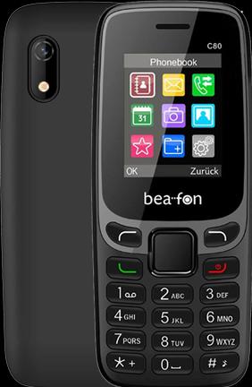 Produktbild Bea-Fon C80 Classic Line, Handy, schwarz, Dual SIM (1.77", 2G)