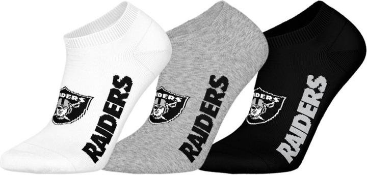 Barefoot Las Vegas Raiders 3pk Sneaker Socks 43-46 (43 - 46)