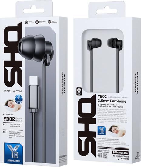 Image du produit Wekome YB02 SHQ Series - Casque USB-C avec câble (Noir) (Filaire)